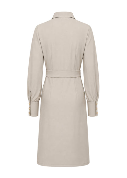 Triple Nine - Travel Jurk Melin Beige - 51810 - Peet kleding