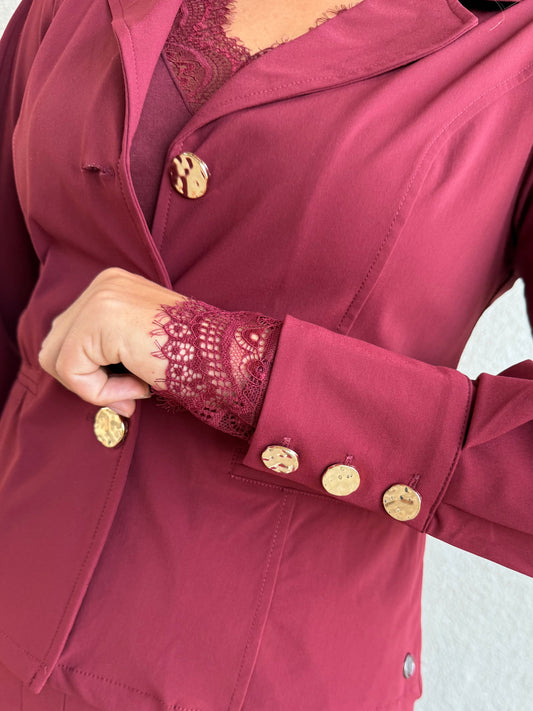 Travel Blazer Amelie Bordeaux- 3904 - Peet kleding