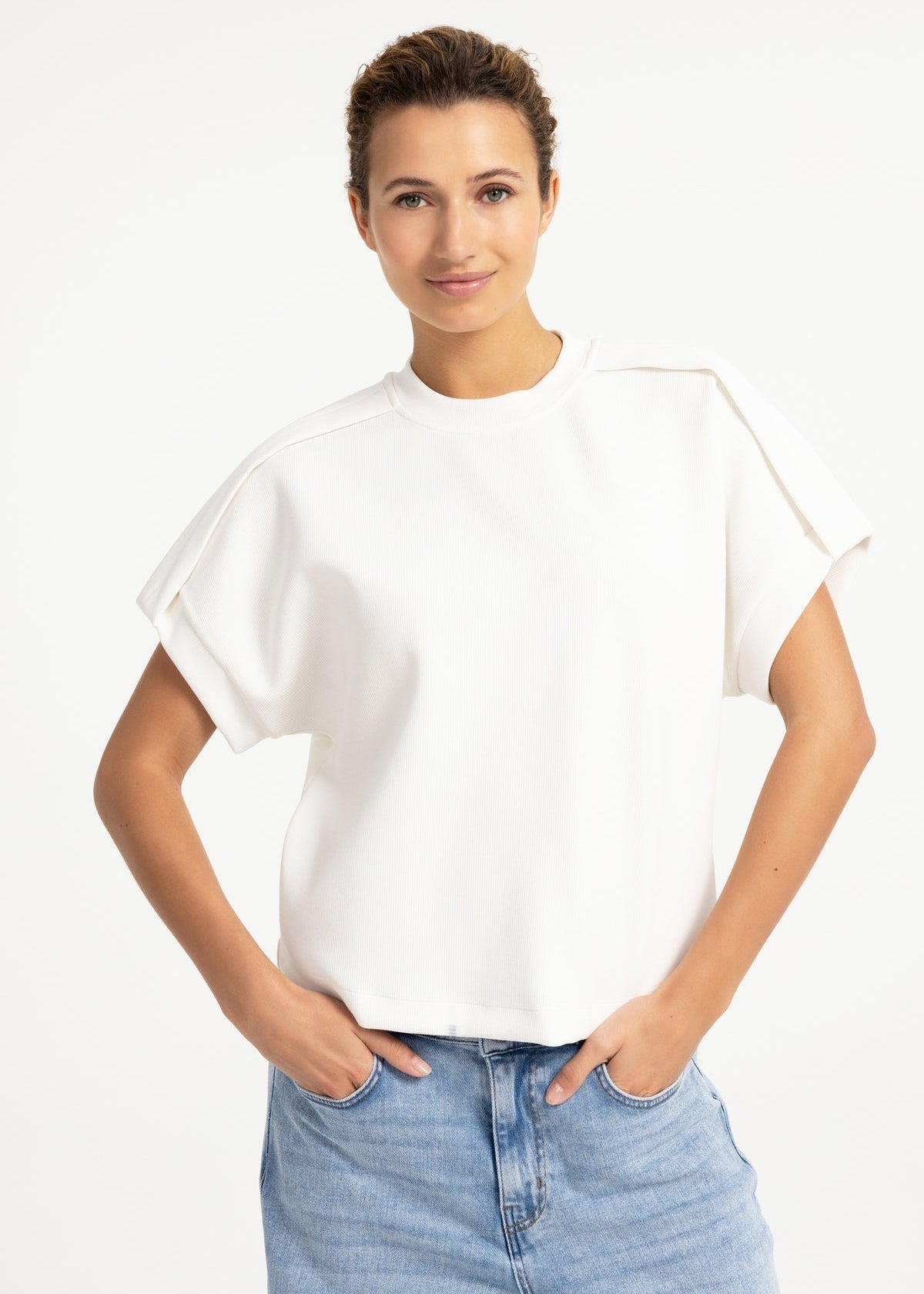 Yaya Sweater Kapmouw Offwhite