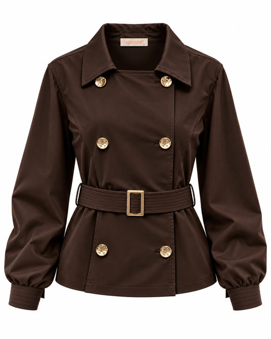 Triple Nine - Travel Jas Trench Donkerbruin - 92414 - Peet kleding