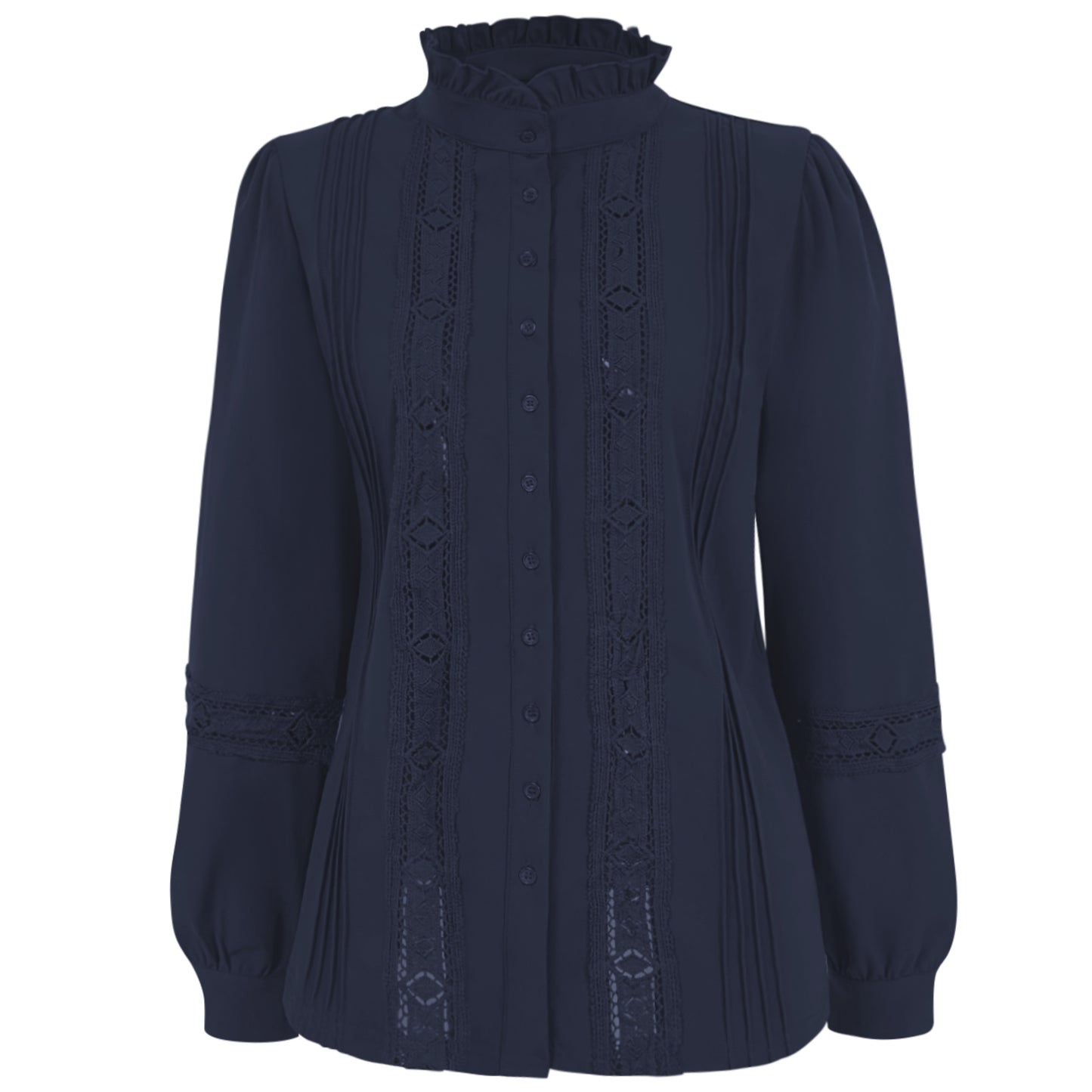 Triple Nine - Travel Blouse Hilly Navy - 1107 - Peet kleding