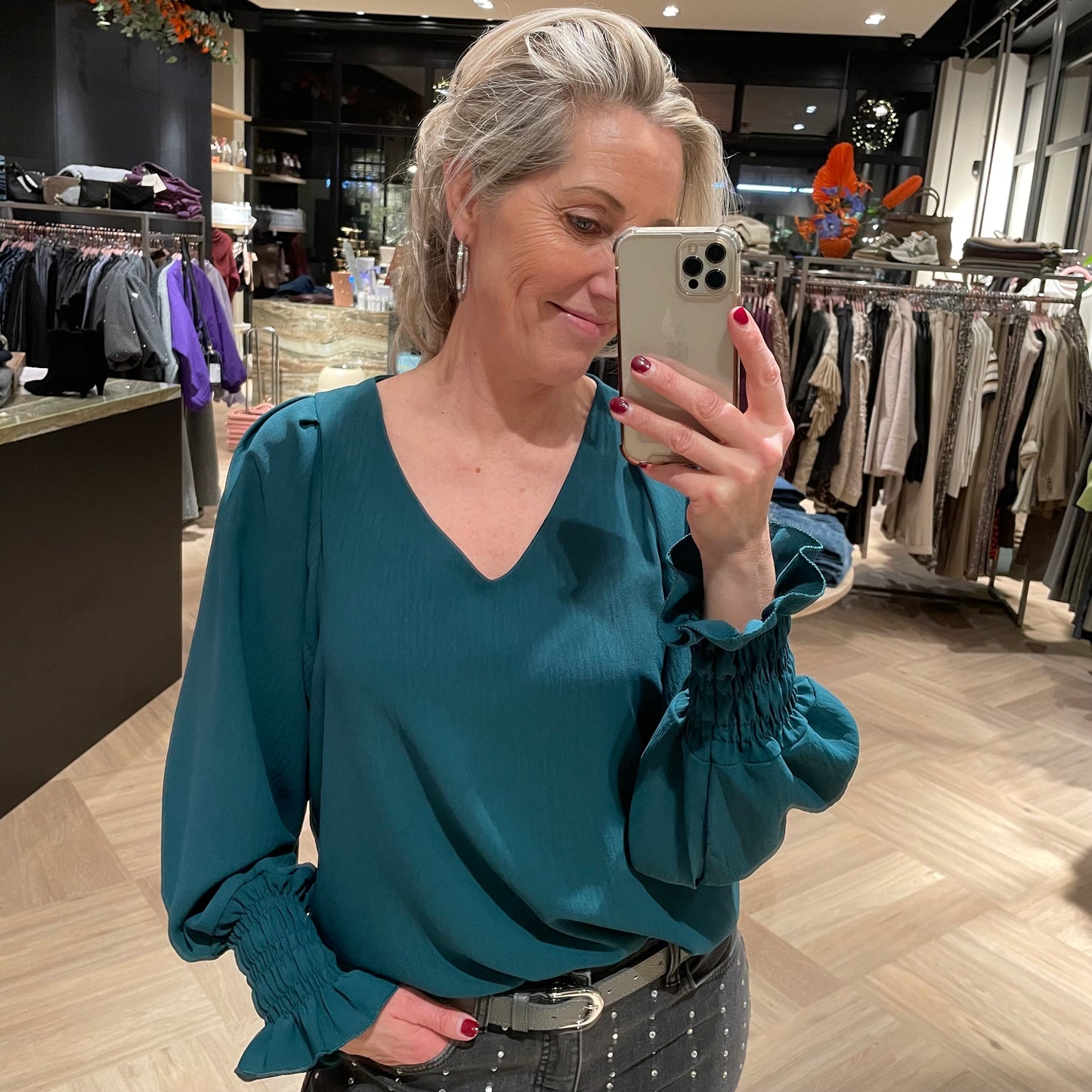 Azzurro Blouse Pip Groen - Peet kleding