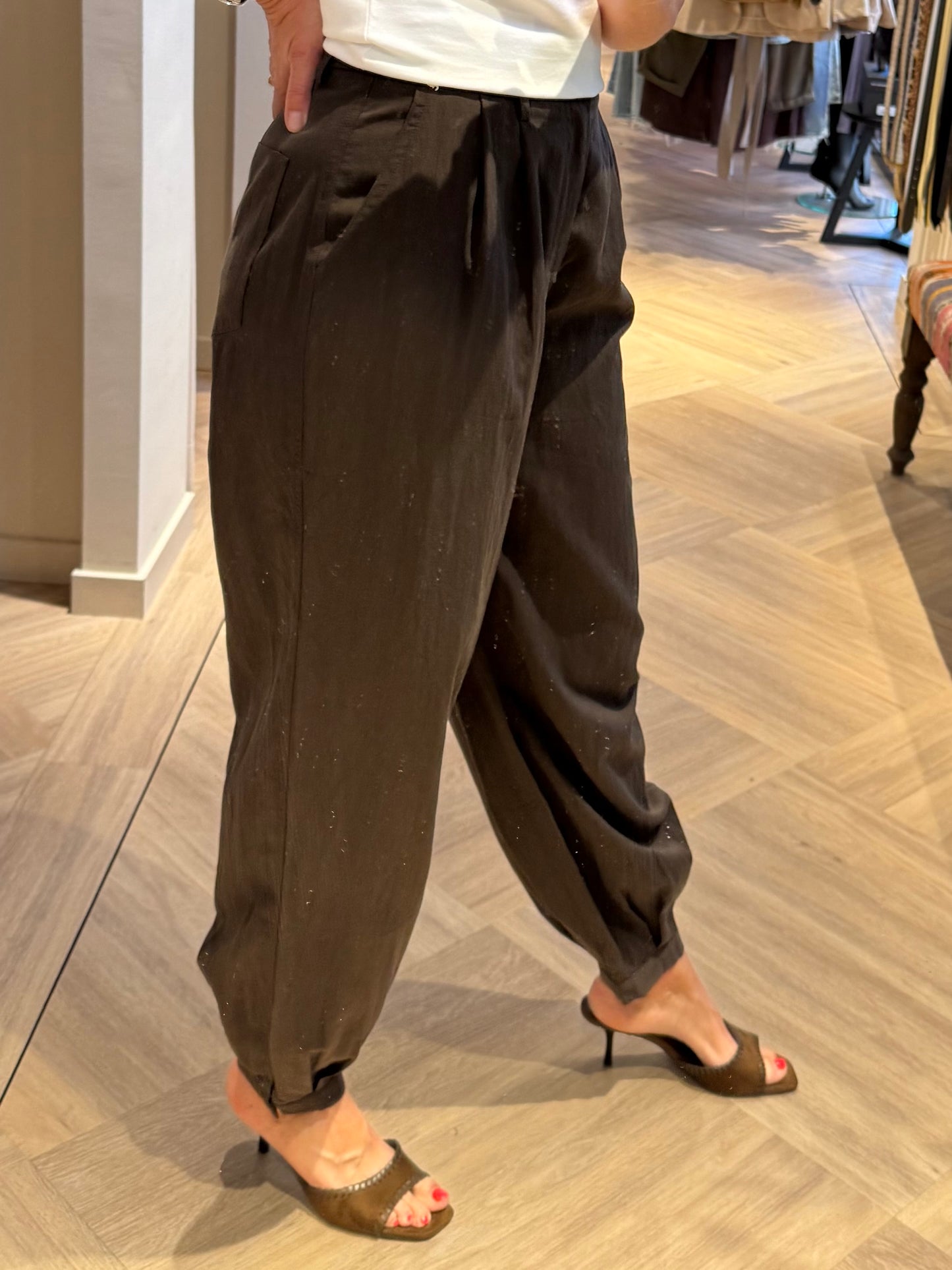 Ambika Broek Iris Donkerbruin - Peet kleding