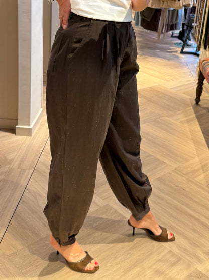 Ambika Broek Iris Donkerbruin - Peet kleding