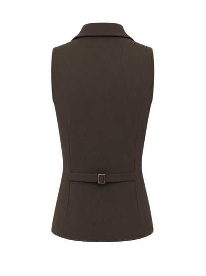 Triple Nine - Travel Gilet Maya Donkerbruin - 92417 - Peet kleding