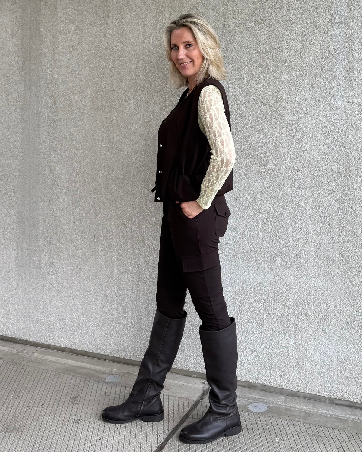 Triple Nine - Bodywarmer Bo Donkerbruin - 92428 - Peet kleding