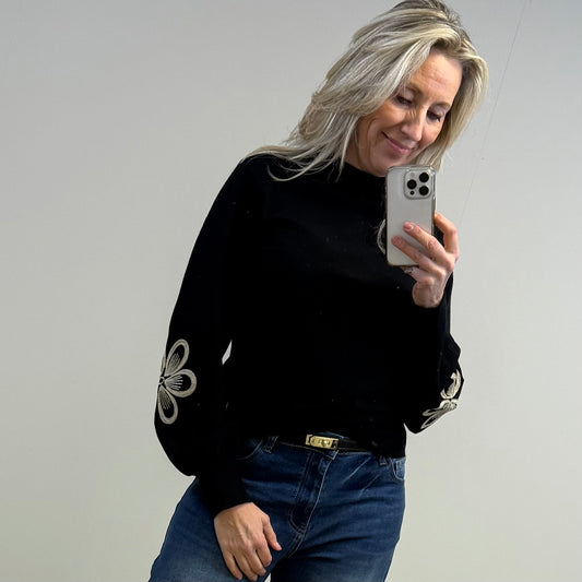 Triple Nine - Travel Trui Sophie Zwart - 9004 - Peet kleding