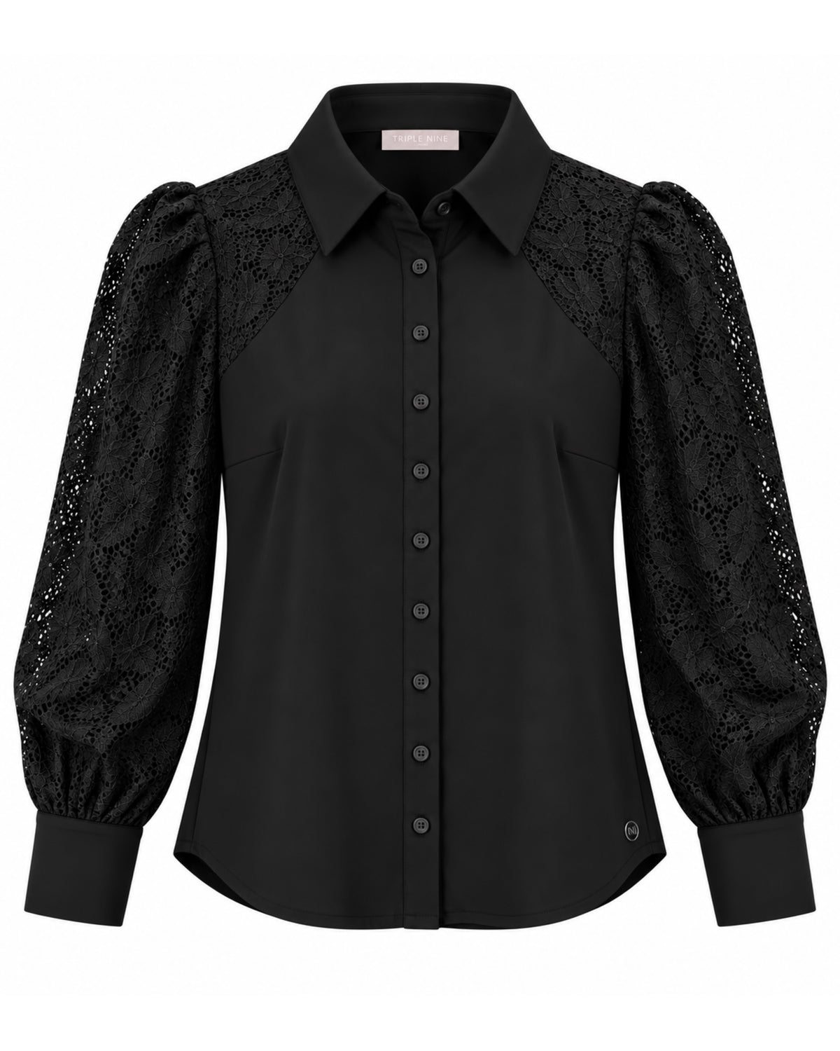 Triple Nine - Travel Blouse Milou Zwart - 5954 - Peet kleding