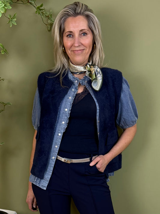 Triple Nine - Blouse Jessie Denim - 5917 - Peet kleding