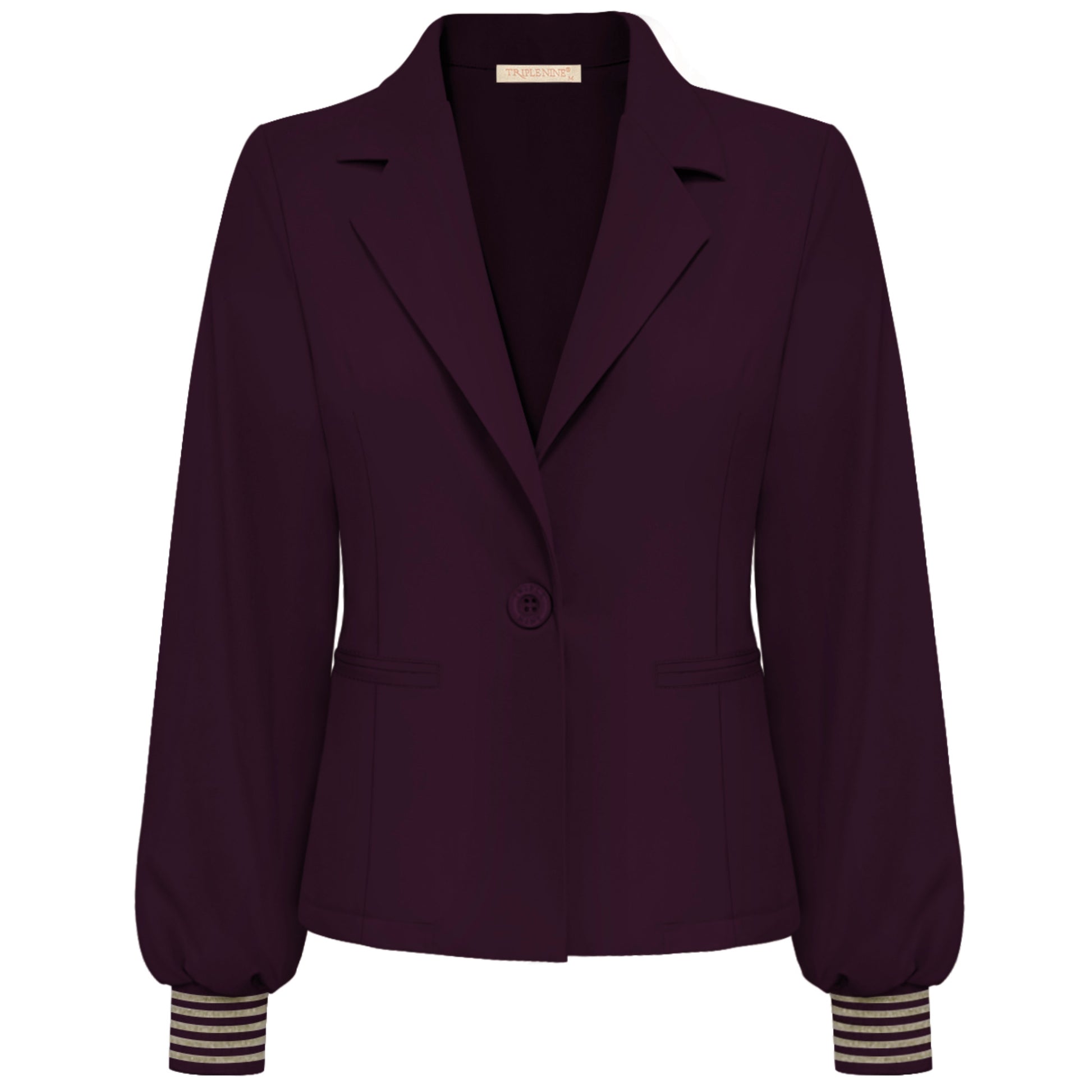 Triple Nine - Travel Blazer Golda Aubergine - 3907 - Peet kleding