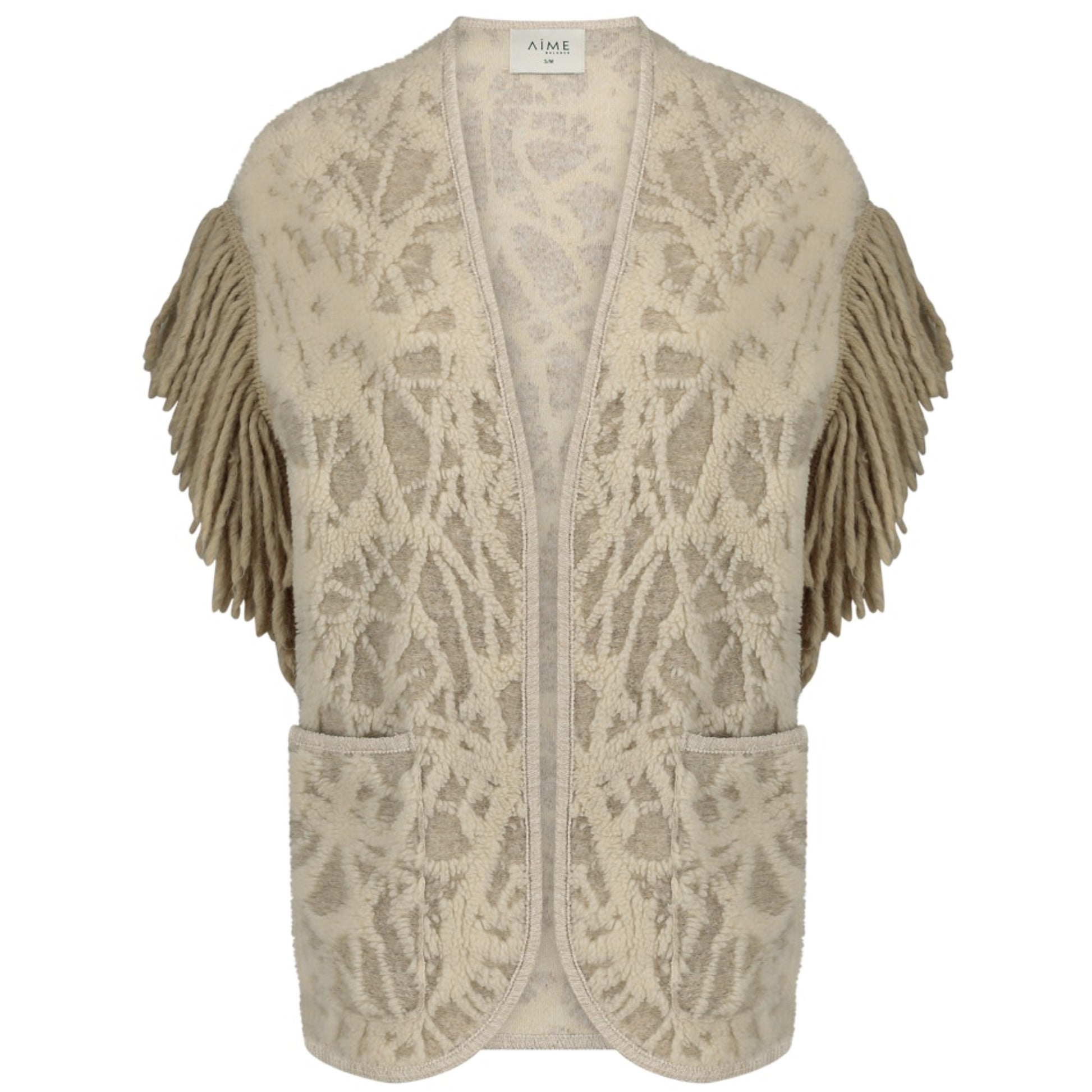 Aime Gilet Elia Creme - Peet kleding