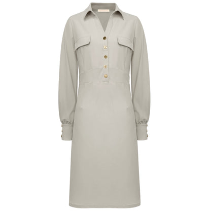 Triple Nine - Travel Jurk Melin Beige - 51810 - Peet kleding