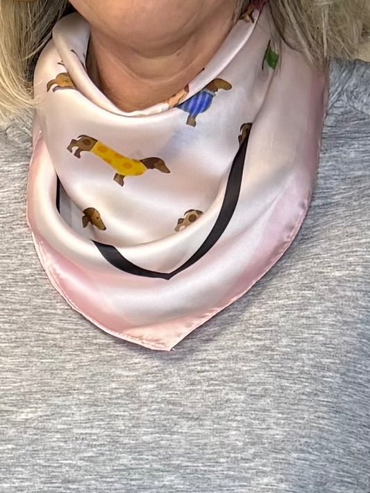 Sjaal Teckel Zachtroze - Peet kleding