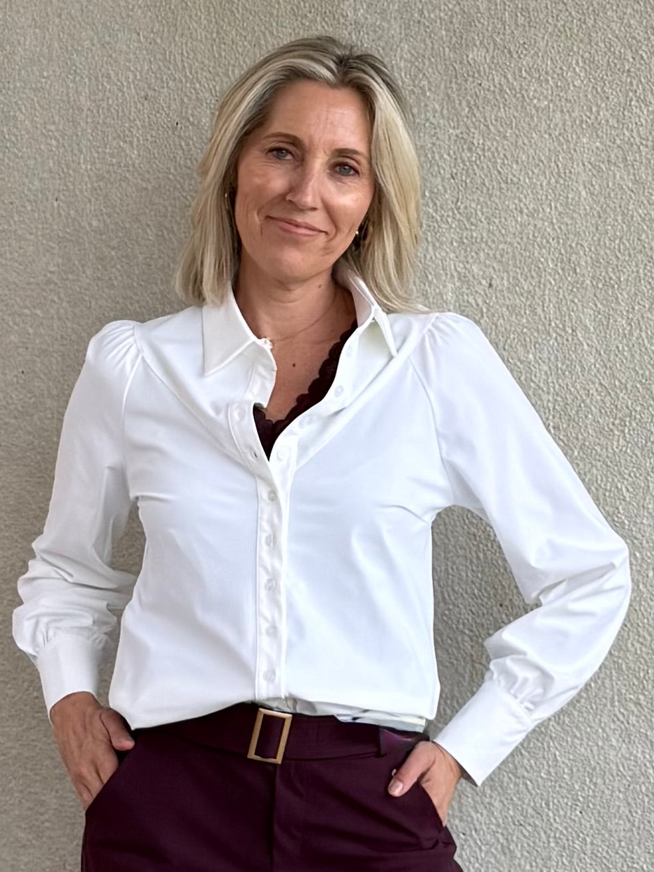 Triple Nine - Travel Blouse Moon Wit - 5919 - Peet kleding