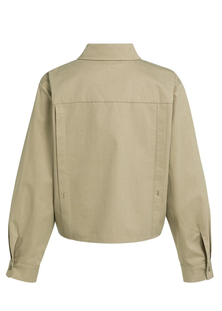 Yaya Blouse Poplin Elmwood Green