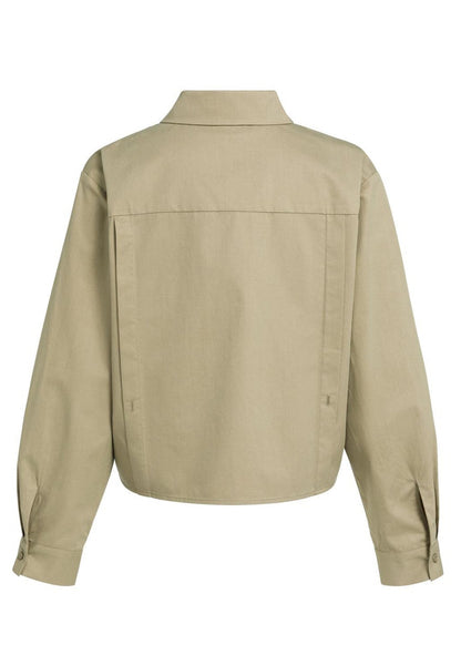 Yaya Blouse Poplin Elmwood Green