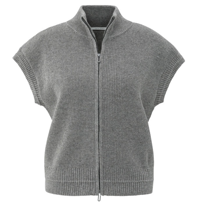 Yaya Rits Vest Taupe - Peet kleding