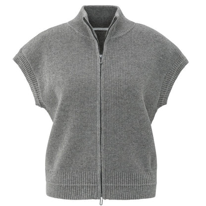 Yaya Rits Vest Taupe - Peet kleding