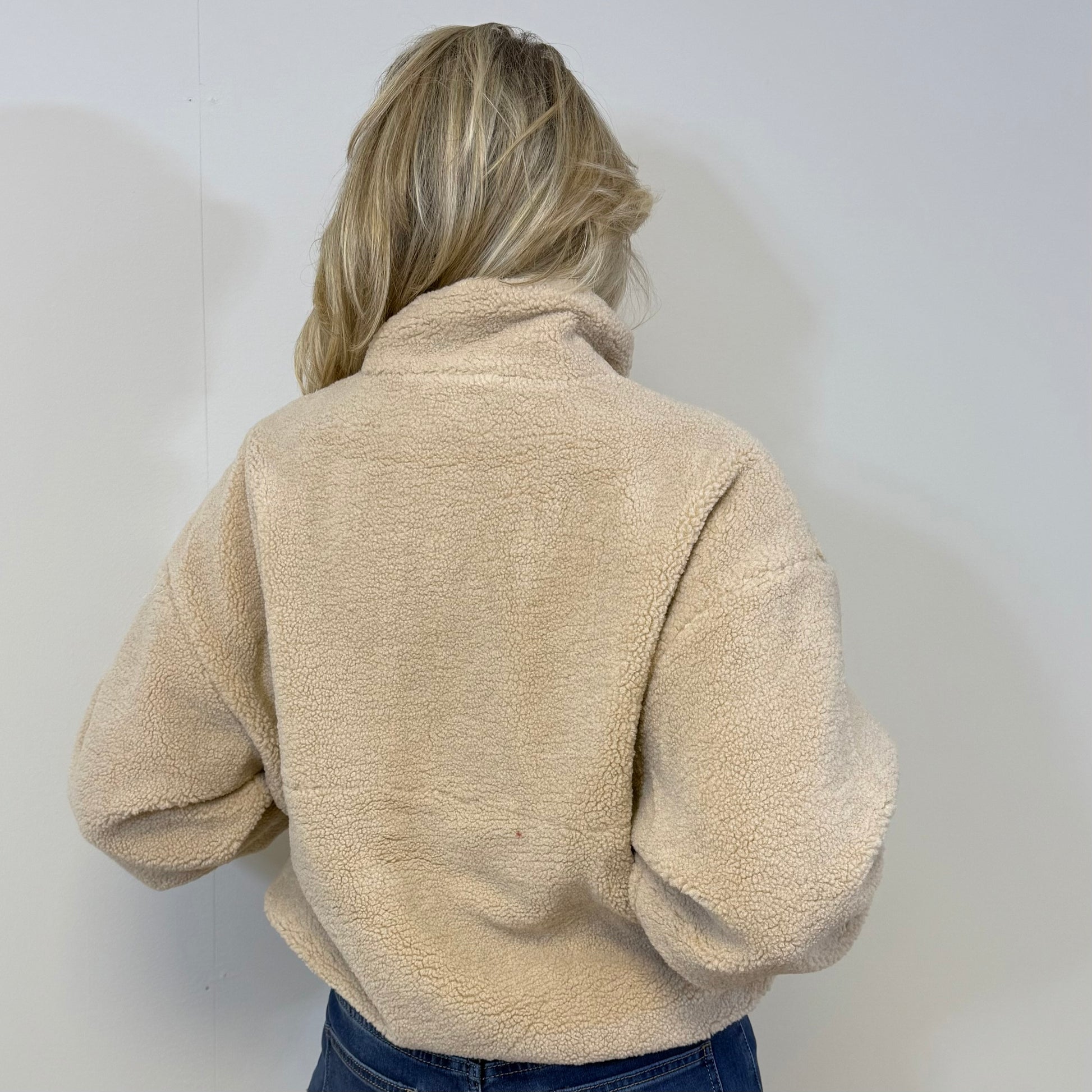 Azzurro Sweater Teddy Zand - Peet kleding