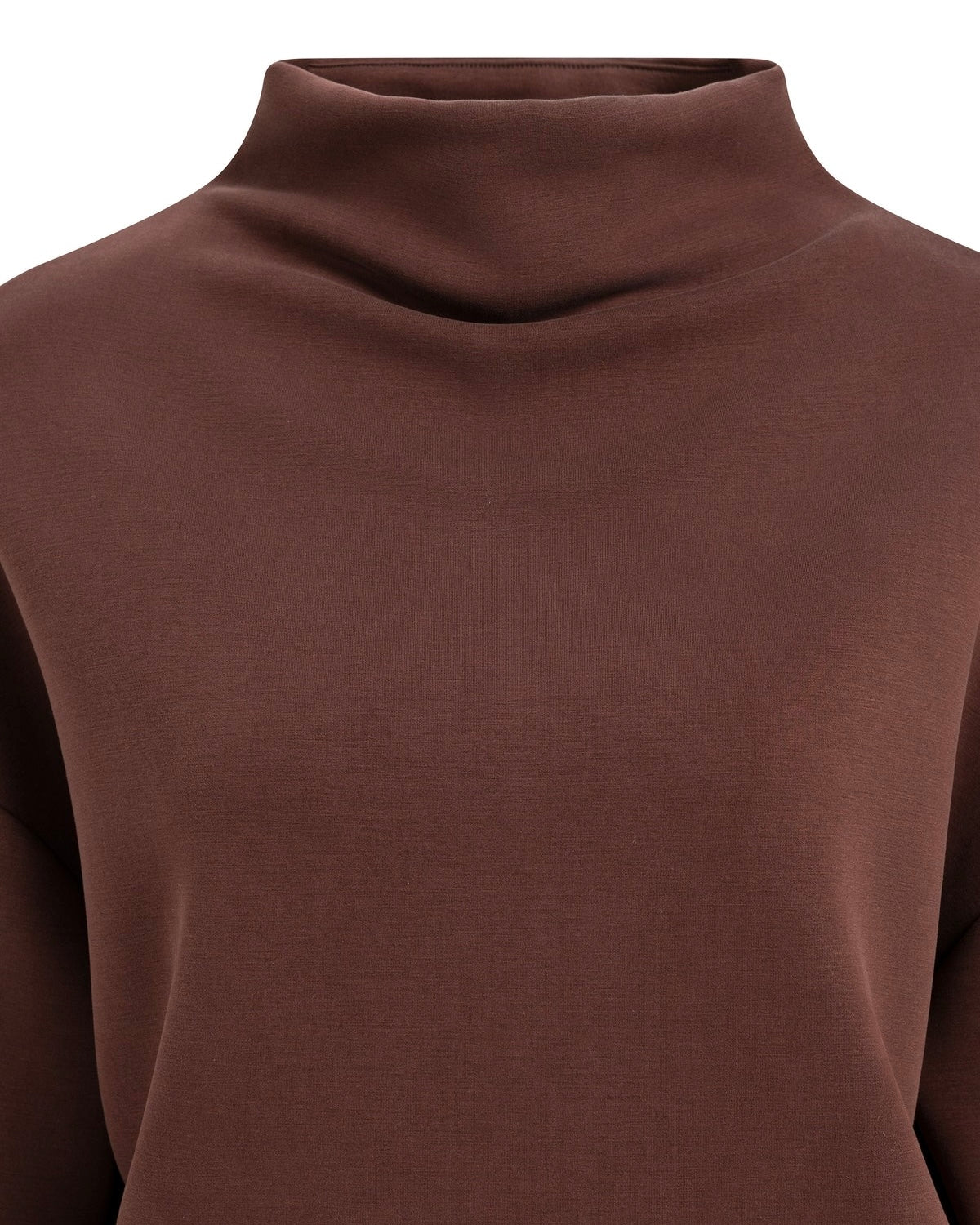 Yaya Scuba Sweater Chocolate Red - Peet kleding