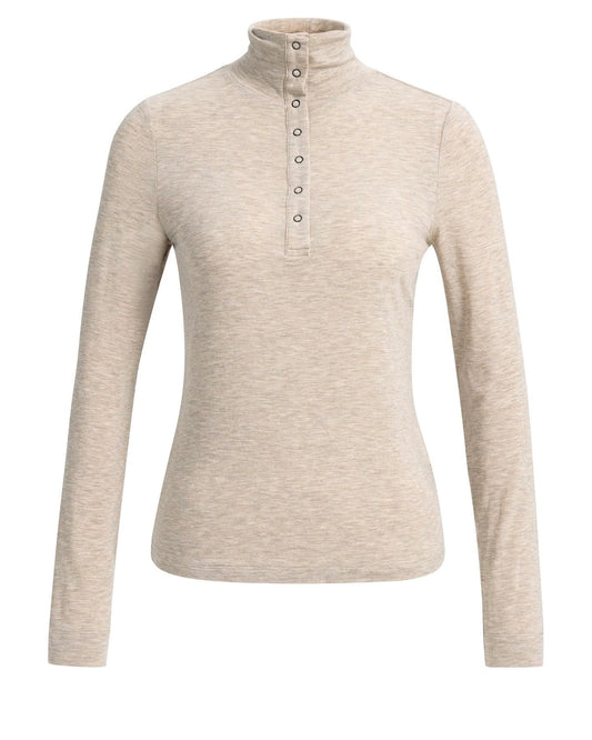 Yaya Turtle Cashmere Beige Melange - Peet kleding