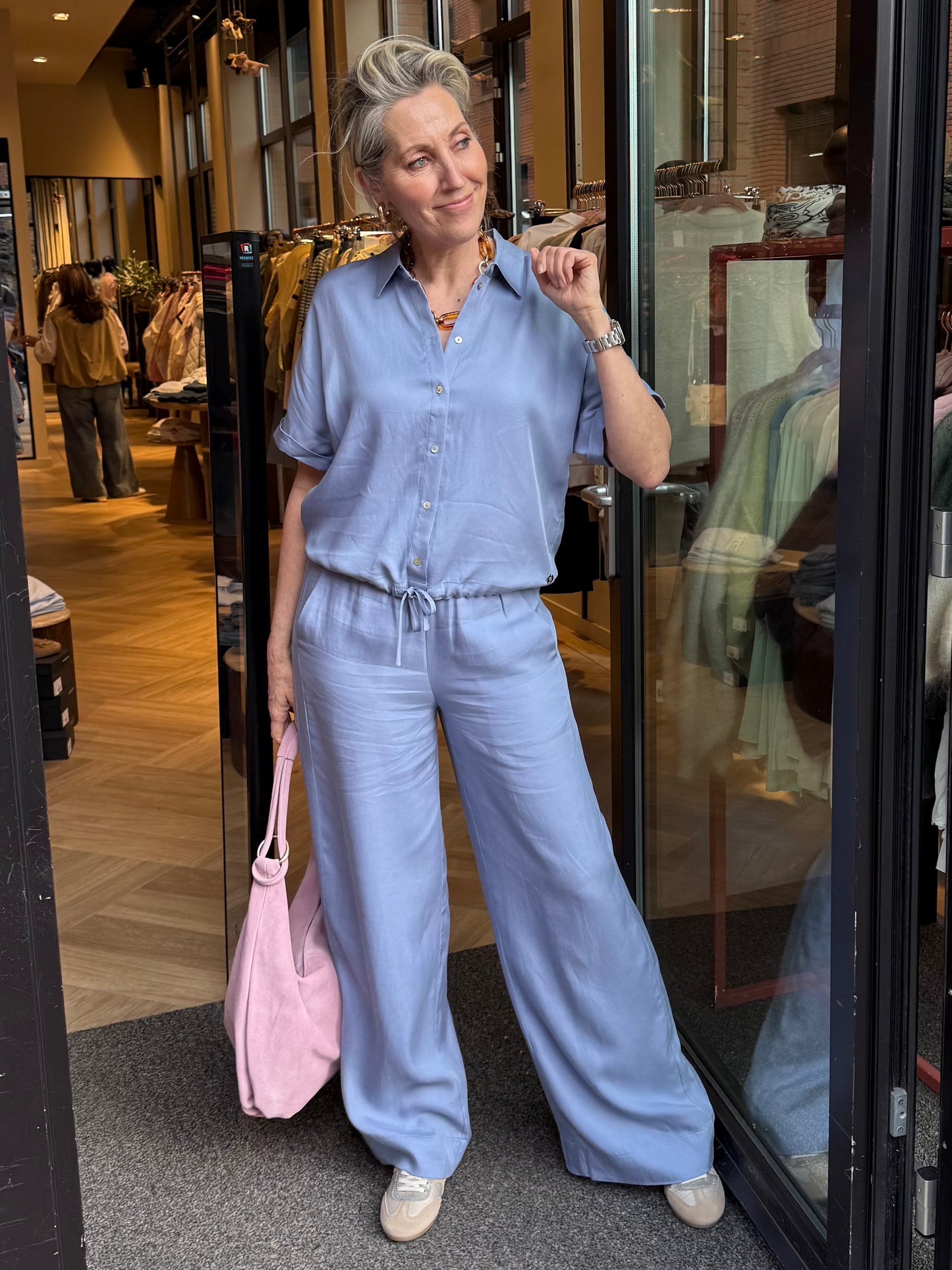 Rino & Pelle Pantalon Wide Leg Nour Lavendel - Peet kleding