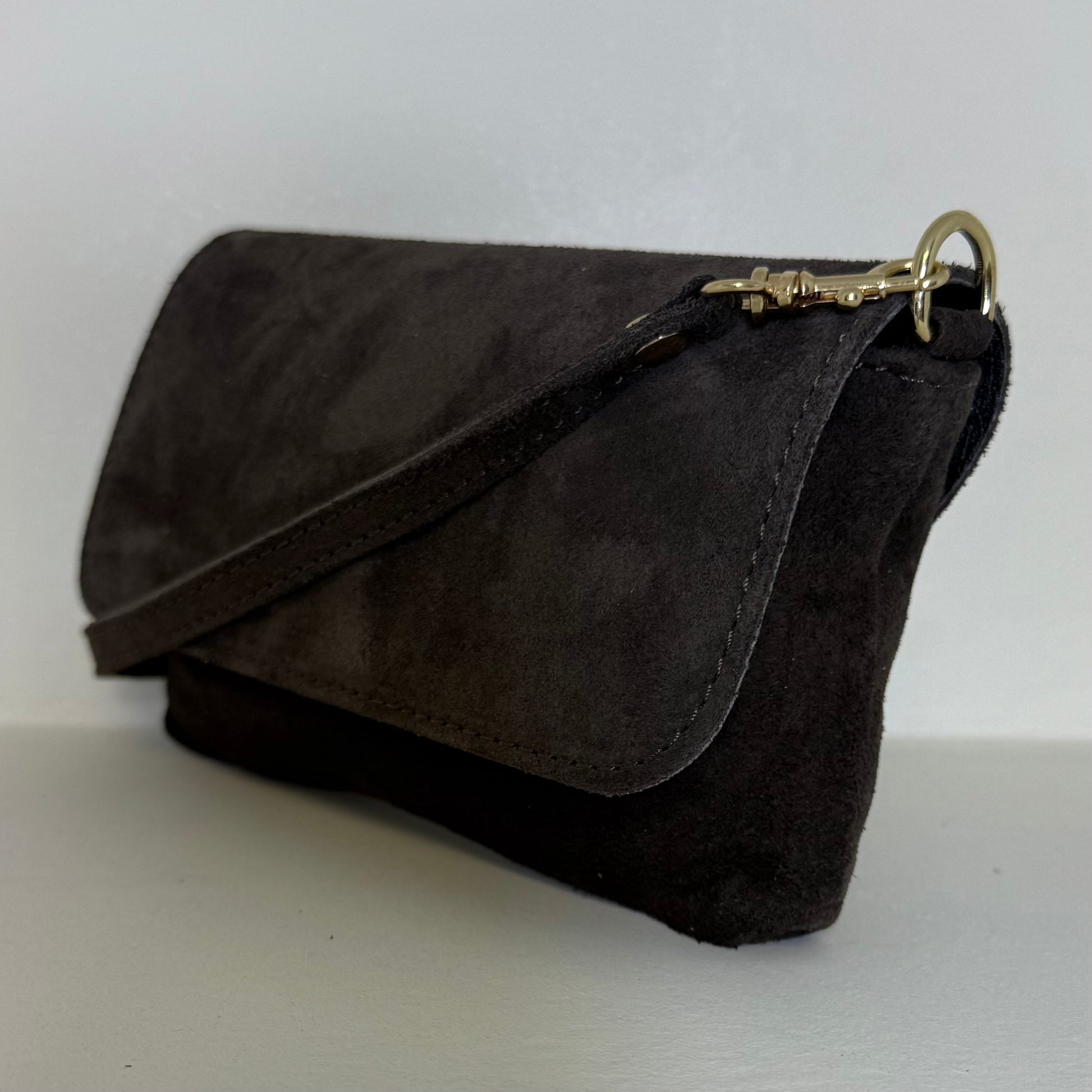 Tas Lara Suede Donkerbruin - Peet kleding