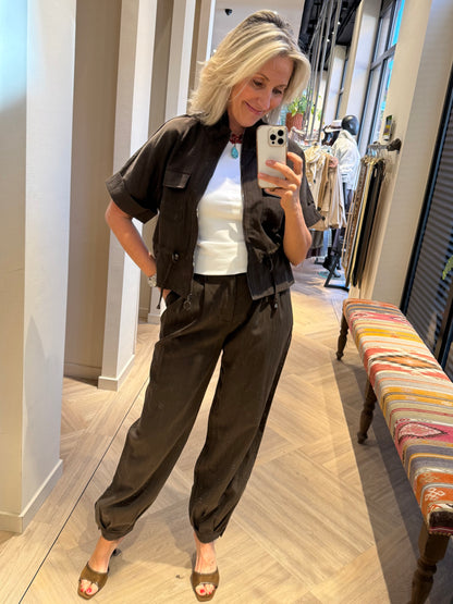Ambika Broek Iris Donkerbruin - Peet kleding