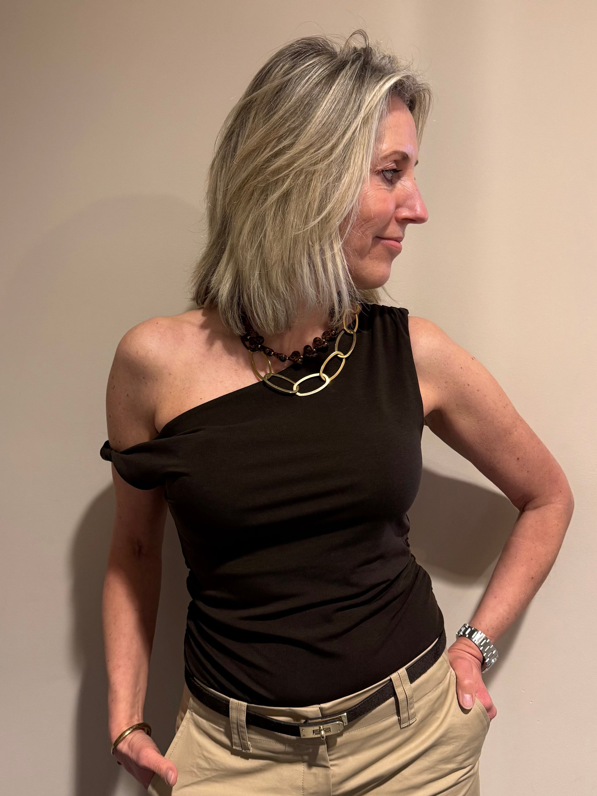 Copenhage Muse Lyla Top Bruin - Peet kleding