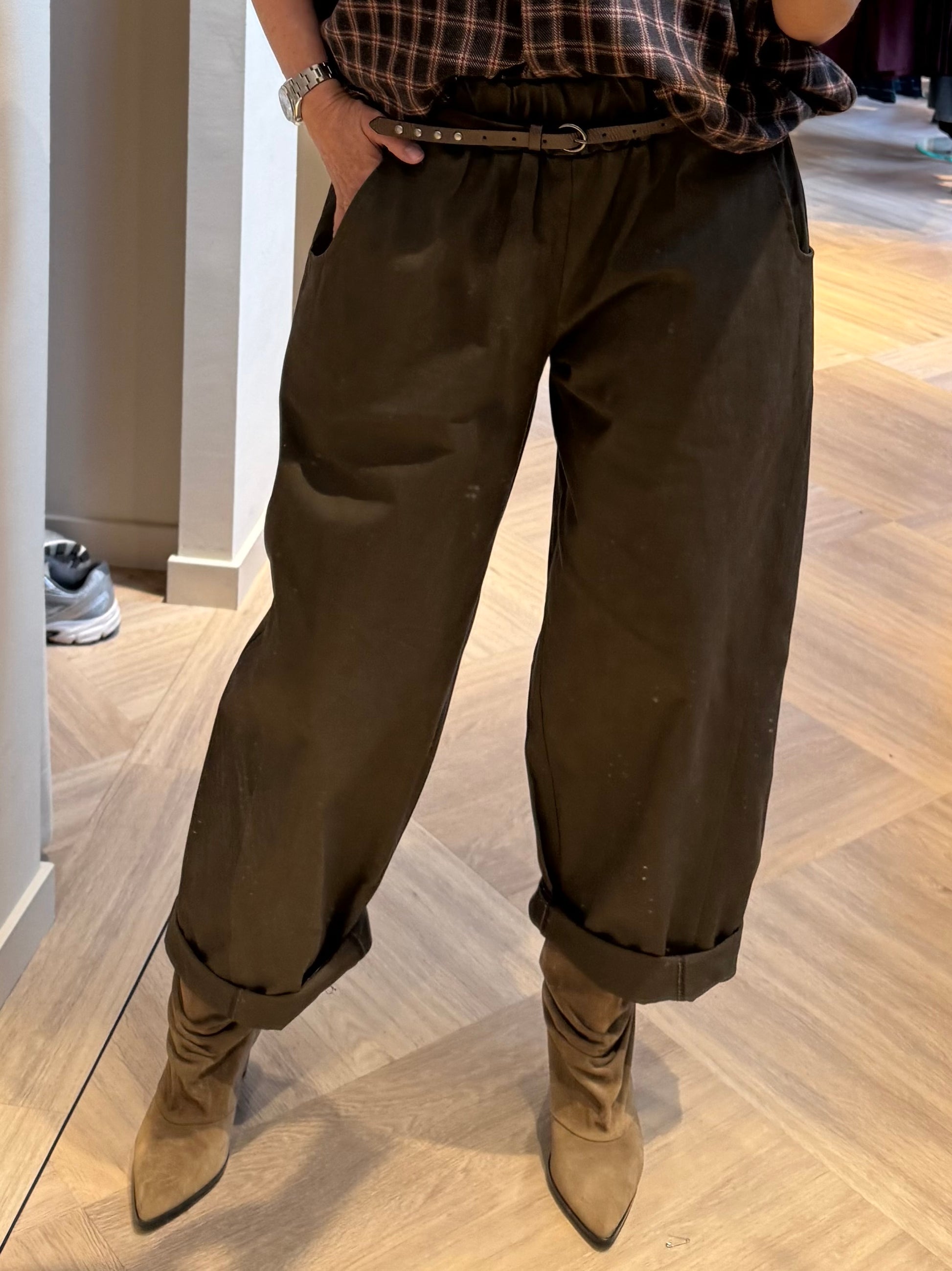Broek Barrel Rox Donkerbruin - Peet kleding