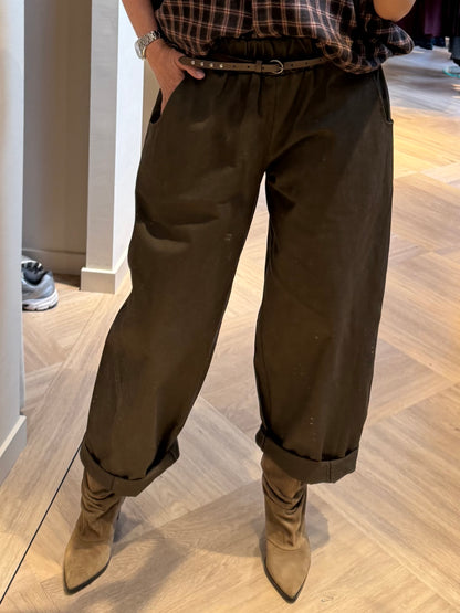 Broek Barrel Rox Donkerbruin - Peet kleding