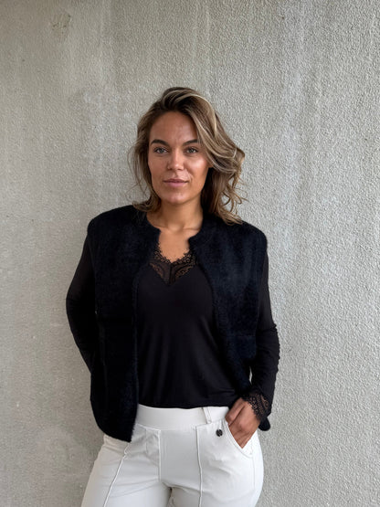 Cashmere Top Lou Lou Zwart - 9003 - Peet kleding