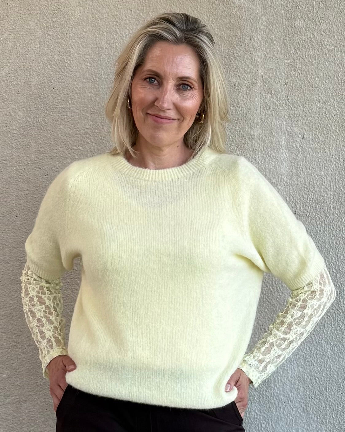 Triple Nine - Alpaca Top Levi Zachtgeel - Peet kleding