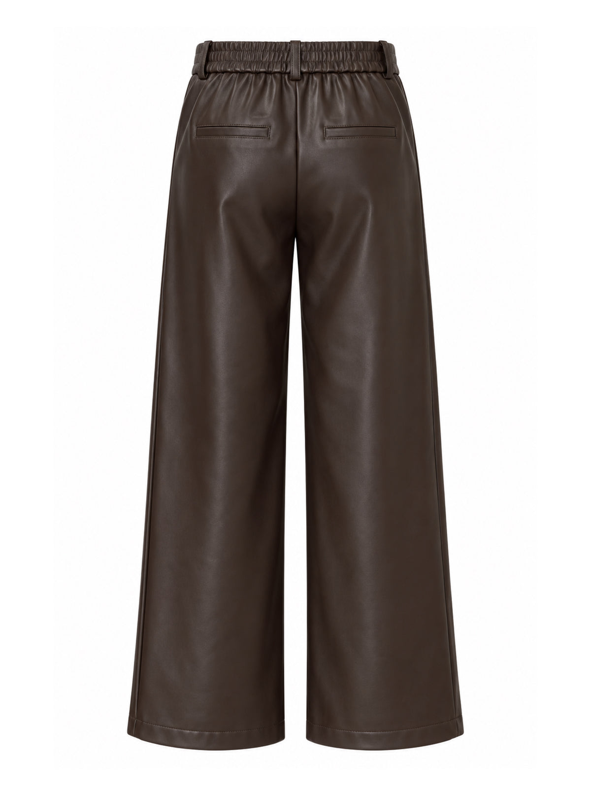 Broek Sarah Leather Donkerbruin - Peet kleding