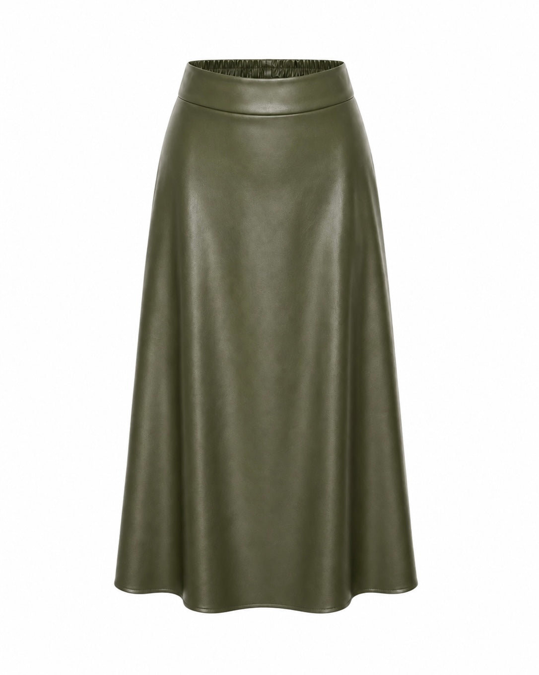 Rok Miriam Leather Olijfgroen - Peet kleding