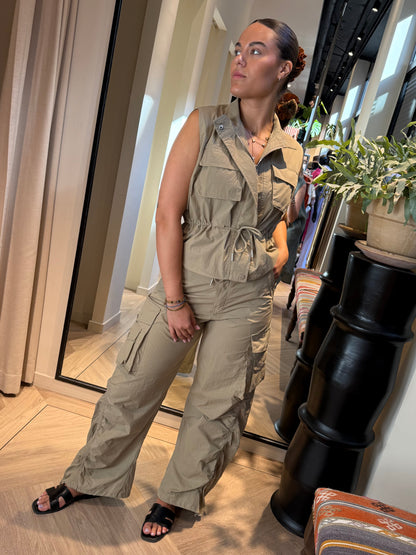 Ambika Gilet Aleid Khaki - Peet kleding