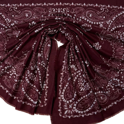 Sjaal Paisley Soft Bordeaux - Peet kleding