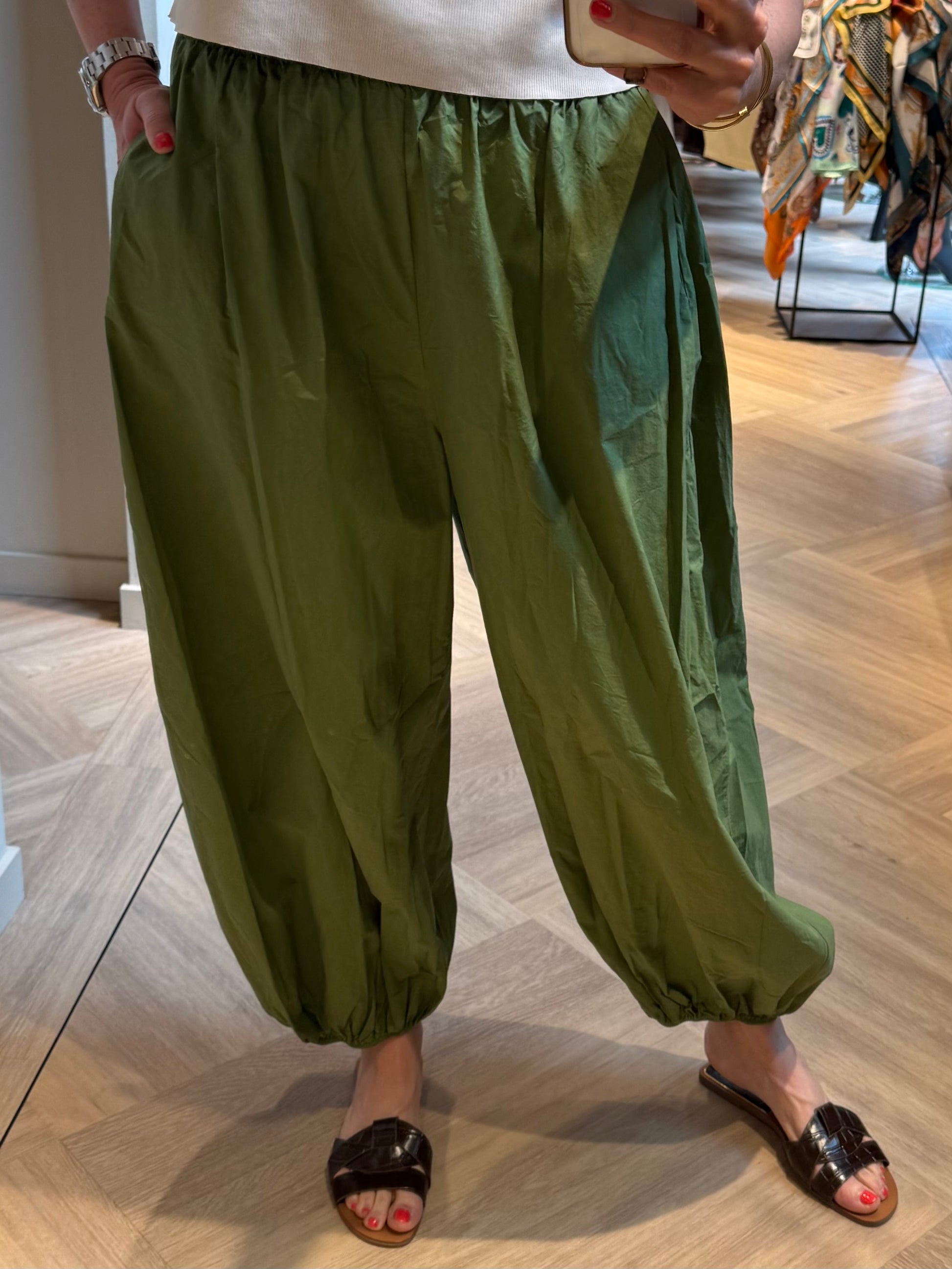 Broek Parachute Groen - Peet kleding