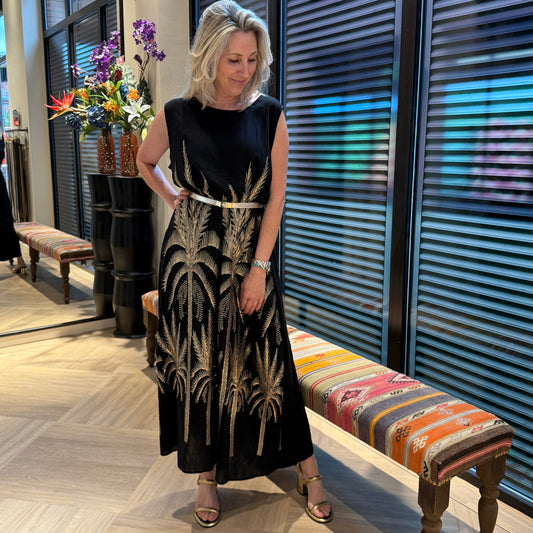 Jurk Mika Zwart Goud - Peet kleding