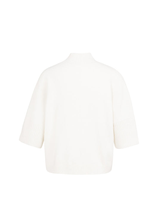 Yaya Turtle Trui 3/4 Offwhite