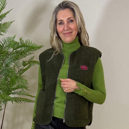 Azzurro Gilet Teddy Groen - Peet kleding