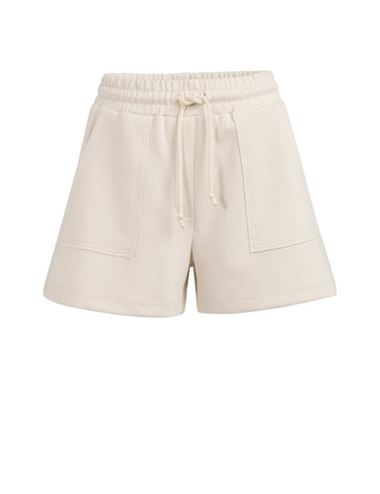 Yaya Jersey Short Creme - Peet kleding