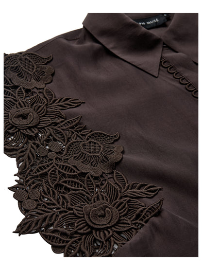 Copenhage Muse Blouse Molly Bruin - Peet kleding