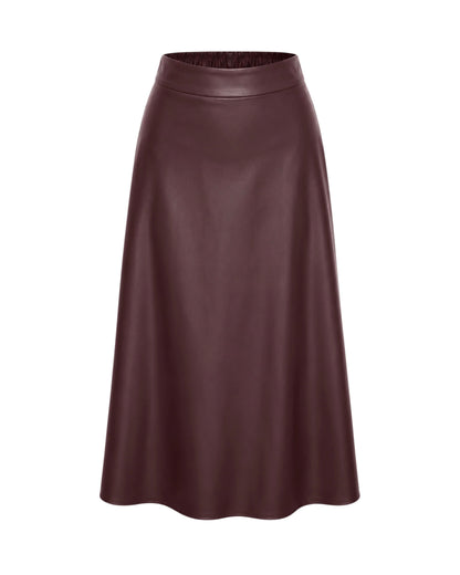 Rok Miriam Leather Bordeaux - Peet kleding