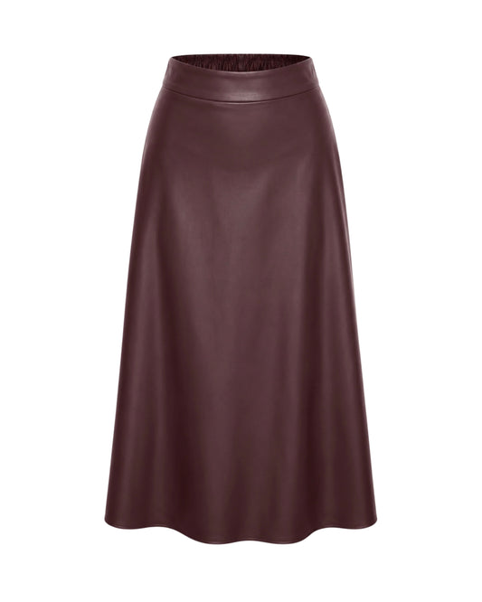 Rok Miriam Leather Bordeaux - Peet kleding