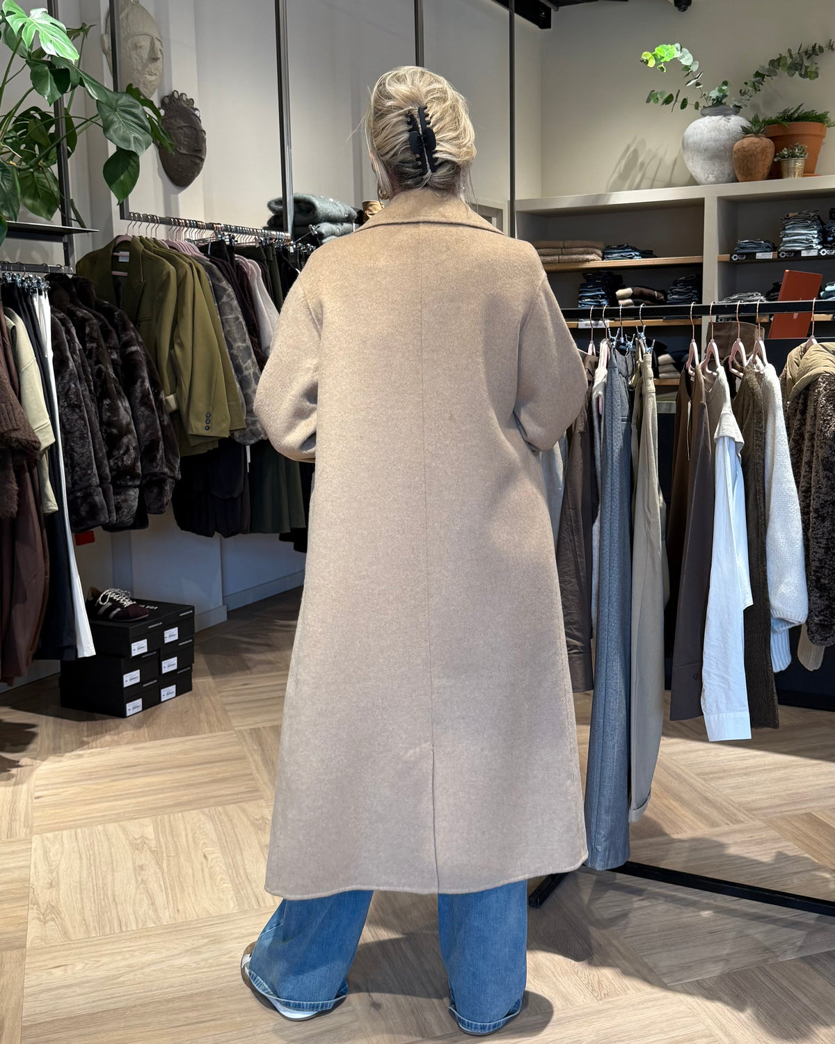 Yaya Jas Wol Cornstalk Brown - Peet kleding