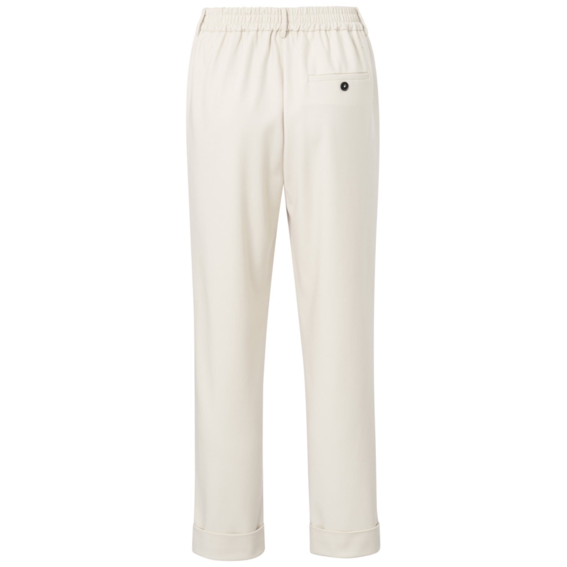 Yaya Broek Elastische Band Chalk White - Peet kleding