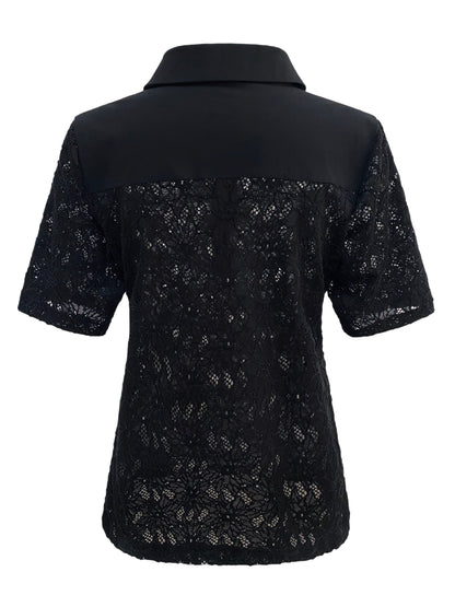 Triple Nine - Travel Top Merle Zwart - 6948 - Peet kleding