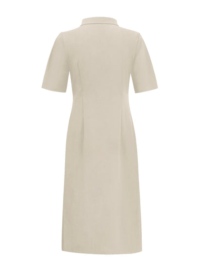 Triple Nine - Travel Jurk Celin Beige - 51808 - Peet kleding