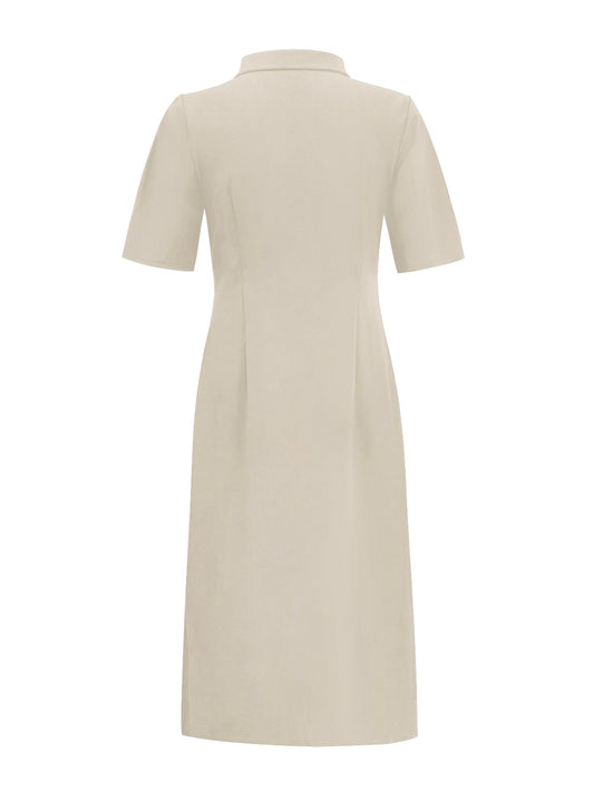 Triple Nine - Travel Jurk Celin Beige - 51808 - Peet kleding